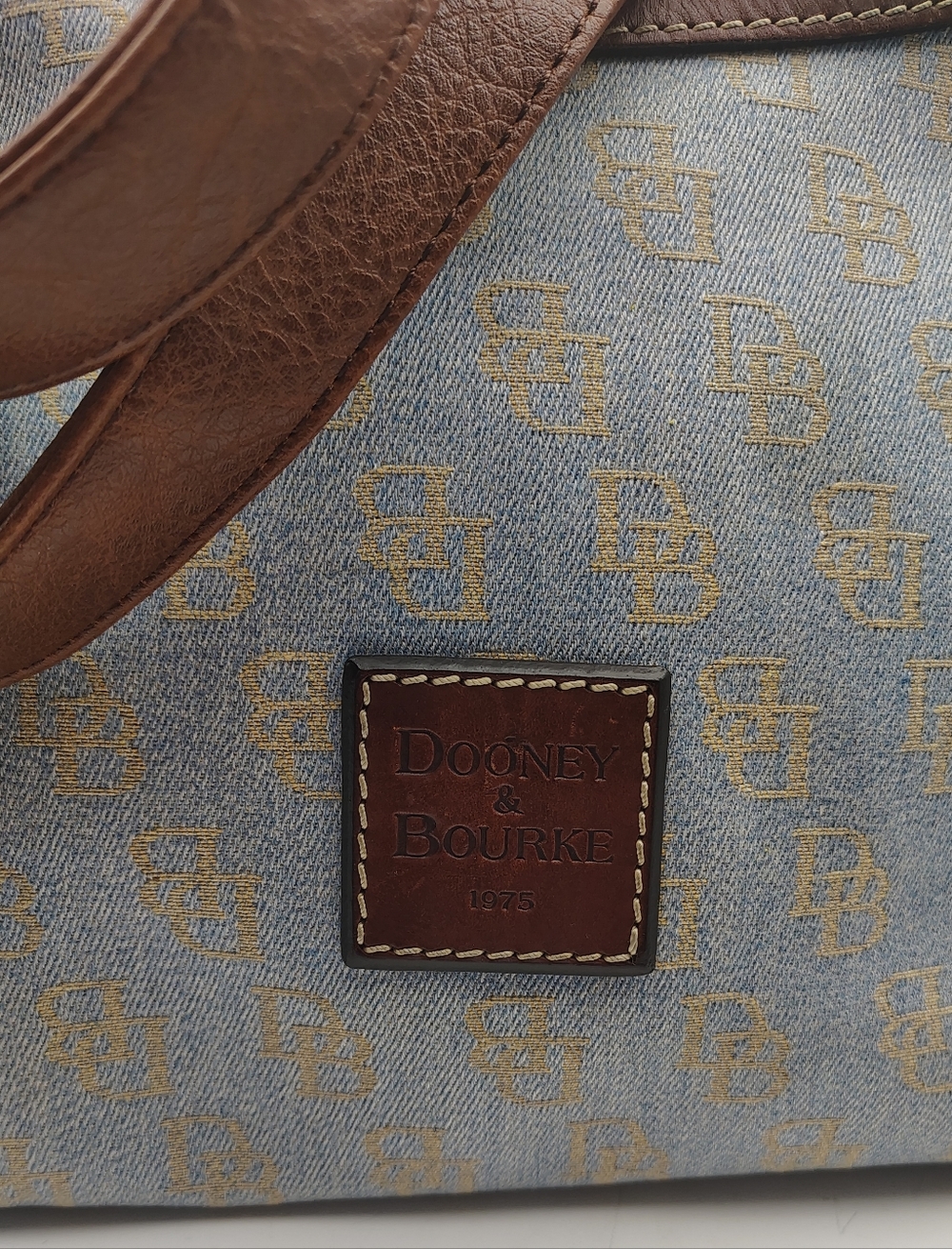 Dooney & Bourke Classic Monogram Denim Shoulder/ CrossboBag - Picture 3 of 17